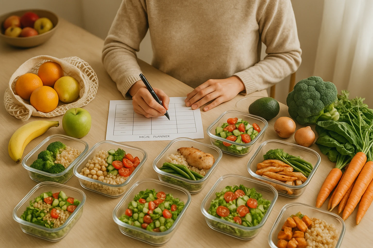 Cómo planificar tus comidas semanales para comer mejor sin agobios